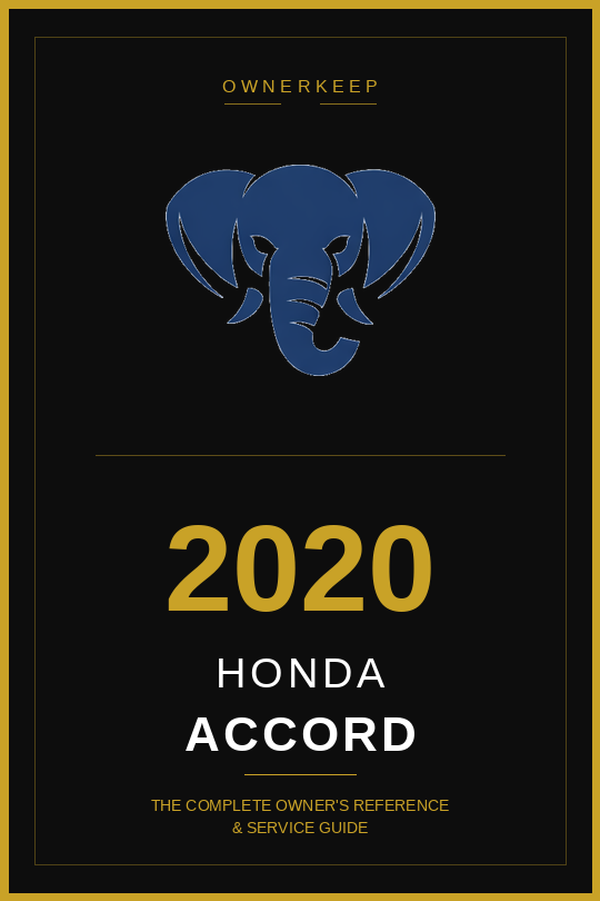 2020 Honda Accord owner guidebook — midnight black theme