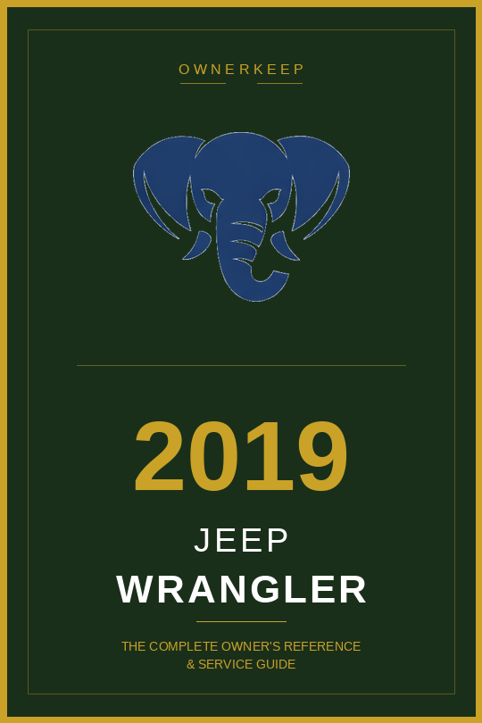 2019 Jeep Wrangler owner guidebook — forest green theme